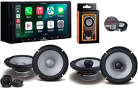 Alpine ILX-W770 7" Wireless Apple CarPlay Android Auto & 6.5" Component & Caxil Speakers, Mobile Holder, Tape