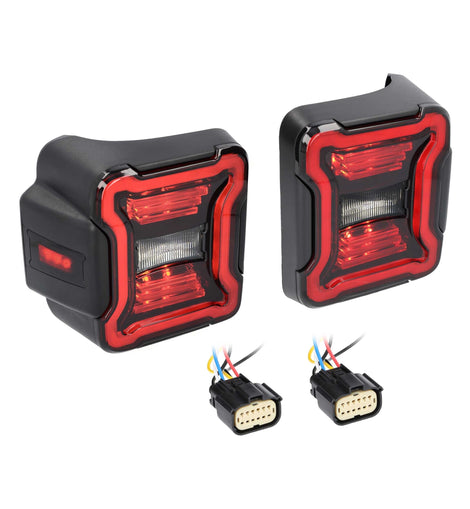 Jeep JP-TL05S Smoked Taillight - Compatible Fits for 2018-Up* Jeep Wrangler JL