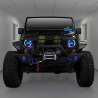 Jeep JP-709RGBKT 7" Premium Chasing LED Headlights - Fits select Jeeps®