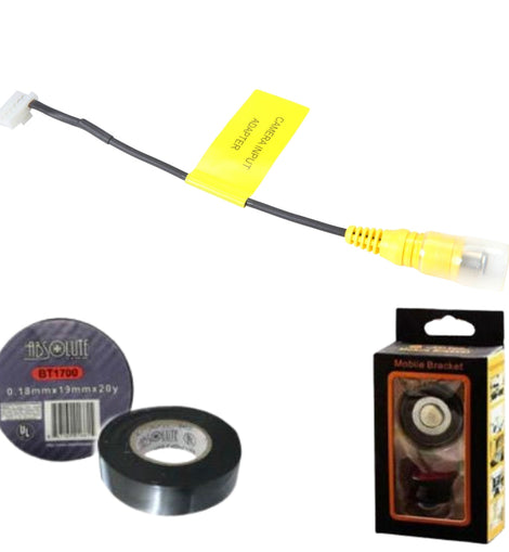 Alpine KCX-CAM1 Composite RCA Camera Adapter for Use with Select Alpine Car Stereos Bundle