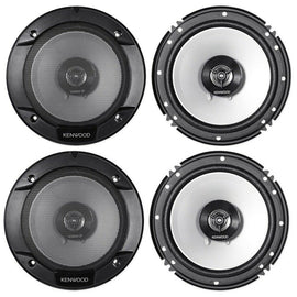 2 Pair Kenwood KFC-1665S 300W 6.5" 2-Way Sport Series Flush Mount Coaxial Speakers w/ Paper Tweeters