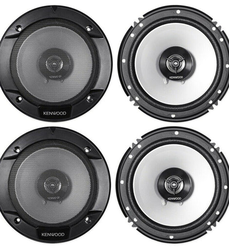 4X Kenwood KFC-1666S 6.5 Inch Total 600W 2-Way Car Audio Door Coaxial Speakers