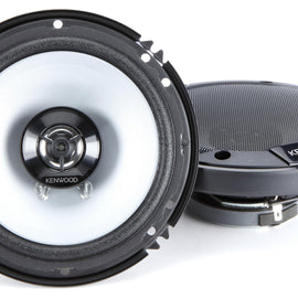 2 Pair Kenwood KFC-1665S 300W 6.5" 2-Way Sport Series Flush Mount Coaxial Speakers w/ Paper Tweeters
