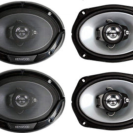 2 Kenwood KFC-6966S 800W Max (90W RMS) 6" x 9" 3-Way Coaxial Car Speakers -2 Pair