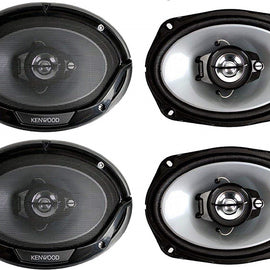 4 x KENWOOD KFC-6966S 6" x 9" 3-WAY CAR AUDIO COAXIAL SPEAKERS 6x9" 800w 2pair