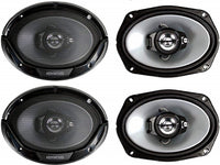 4) New Kenwood KFC-6966S 6x9" 800 Watt 3-Way Car Audio Coaxial Speakers Stereo