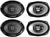 2 Pair Kenwood KFC-6966S 6x9" 400W 4Ohm Sport Series 3-Way Car Stereo Speakers