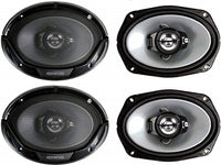 2 Kenwood KFC-6966S 800W Max (90W RMS) 6" x 9" 3-Way Coaxial Car Speakers -2 Pair