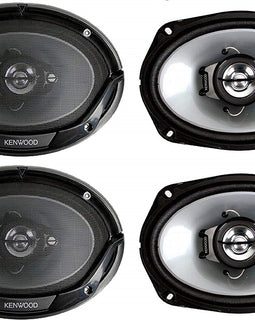 2 Kenwood KFC-6966S 800W Max (90W RMS) 6" x 9" 3-Way Coaxial Car Speakers -2 Pair