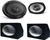 Kenwood KFC-6966S 6" x 9" 3-Way Coax Car Speakers + 2 x Angle Speaker Boxes