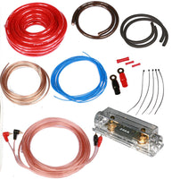 American Terminal 0 Gauge 5000W Car Amplifier Installation Power Amp Wiring Kit Red