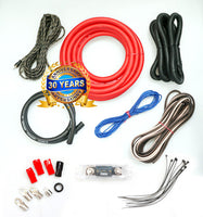 Complete 0 Gauge Amp Kit Amplifier Install Wiring 0 Ga Wire Cable 3000W RED