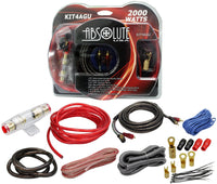 Absolute KIT4AGU PRO Marine Auto Car RV Amplifier Complete Installation Amp Kit