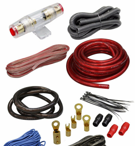 Truck 4 Gauge 2000W Car Amplifier Complete Installation Amp Kit Power Wiring