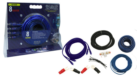 Absolute KIT-650 8 Gauge 1200 Watts Amplifier Install Kit