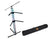 MR DJ KSPRO1500S PRO 2-Tier Silver Column Keyboard Stand W Mic Boom Arm + Case