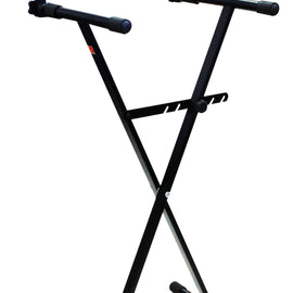 MR DJ KS500 2 Tier Double X Keyboard Stand Adjust Height Portable Two-Tier Stand