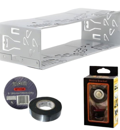 Alpine KTX-SLEEVE Single DIN Head Unit Installation Sleeve for Alpine Halo9 and Halo11 Receivers Bundle