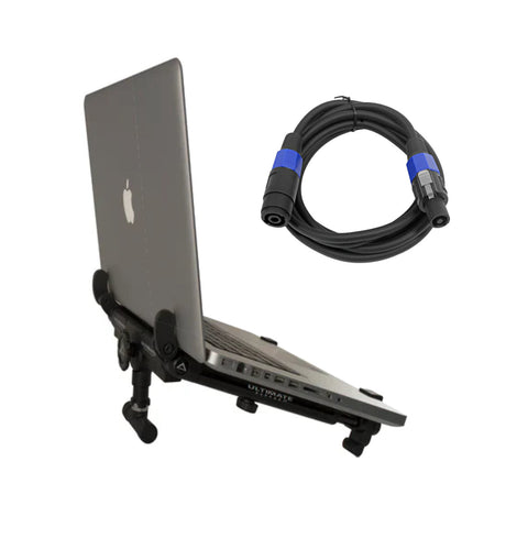 Ultimate Support (HYM-100QR) HyperMount QR Laptop + MR DJ USA Speaker Cable
