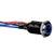 Install Bay LB12B-2 Black 12MM Round Illuminated Latching Switch Blue Qty 2