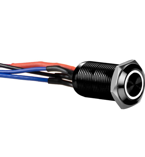 Install Bay LB12W-2 Black 12MM Round Illuminated Latching Switch White Qty 2