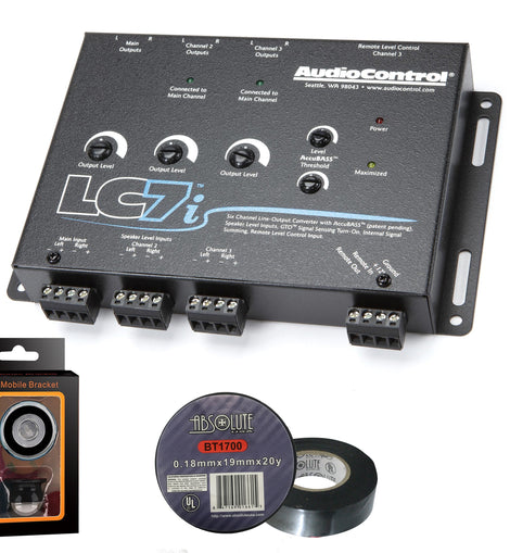 AudioControl LC7i 6-channel line output converter+ Free Absolute Electrical Tape+ Phone Holder