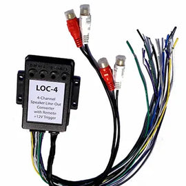 Crux LOC-4 4-Channel Line Out Converter with Remote 12-Volt Trigger