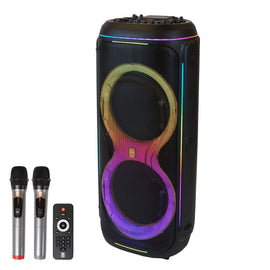 2 MR DJ LOS ANGELES Dual 15” Powered Rechargeable Bluetooth DJ Speaker 6000W Active PA System