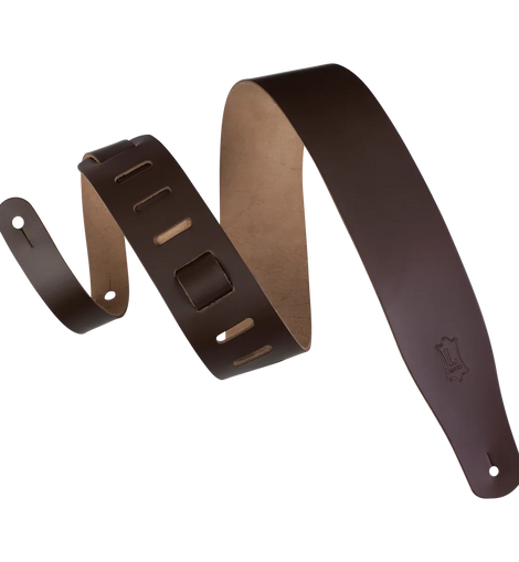 Levy's Leathers M26-DBR Chrome-Tan Leather Guitar Strap - Dark Brown