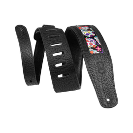 Levy's Leathers M26CAL-002 Leather Eyes Print Design Guitar Strap