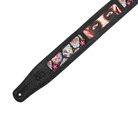 Levy's Leathers M26CAL-002 Leather Eyes Print Design Guitar Strap