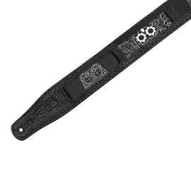 Levy's Leathers M26CAL-003 Leather Skull Print Design Guitar Strap
