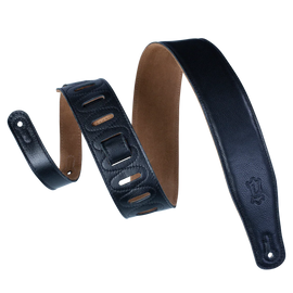 Levy's Leathers M26GF-XL-BLK Extra-Long and Padded Garment Leather Guitar Strap - Black
