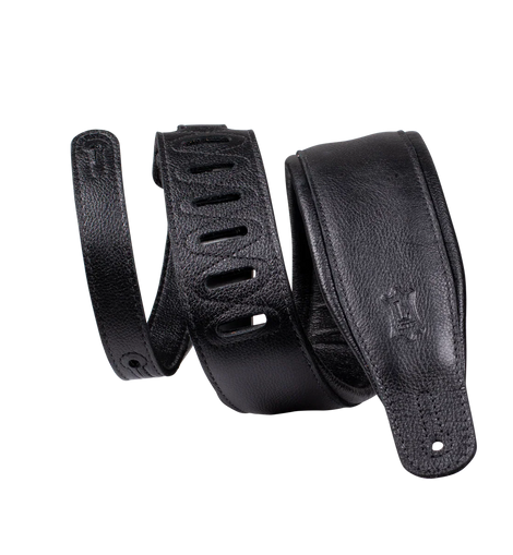 Levy's Leathers M26GP-BLK-BLK Garment Leather Guitar Strap - Black Backing