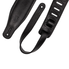 Levy's Leathers M26GP-BLK-BLK Garment Leather Guitar Strap - Black Backing