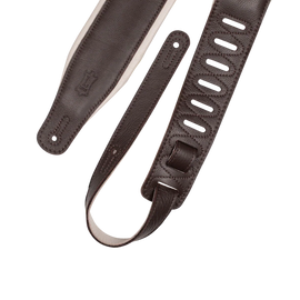 Levy's Leathers M26GP-DBR-CRM Garment Leather Guitar Strap - Dark Brown