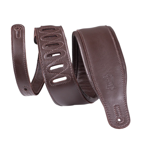 Levy's Leathers M26GP-DBR-DBR Garment Leather Guitar Strap - Dark Brown
