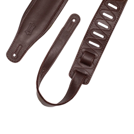 Levy's Leathers M26GP-DBR-DBR Garment Leather Guitar Strap - Dark Brown