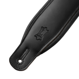 Levy's Leathers M26PD-BLK-ACO 3" Wide Amped Leather Series Guitar Strap - Black