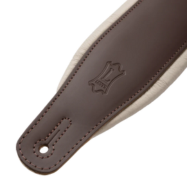 Levy's Leathers M26PD-BRN_CRM 3" Wide Amped Leather Series Guitar Strap