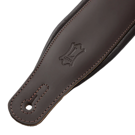 Levy's Leathers M26PD-DBR_DBR 3" Wide Amped Leather Series Guitar Strap - Dark Brown