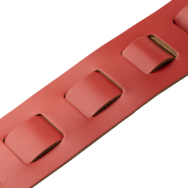 Levy's Leathers M26PD-RED-WHT 3" Wide Amped Leather Series Guitar Strap - Red & White