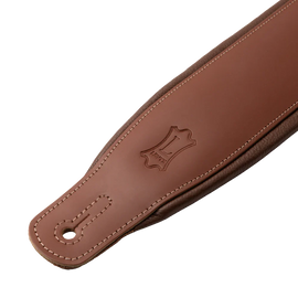 Levy's Leathers M26PD-WAL-BRN 3" Wide Top Grain Leather Guitar Straps - Black and White Tuxedo