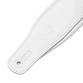Levy's Leathers M26PD-WHT_WHT Top Grain Leather Guitar Strap - White