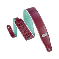 Levy's Leathers M26VCP-BRG_SEA Reversible Vinyl Guitar Strap - Burgundy Seafoam