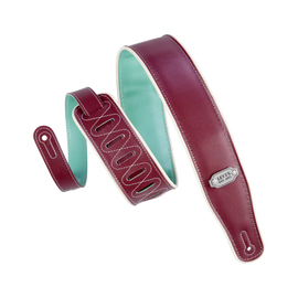 Levy's Leathers M26VCP-BRG_SEA Reversible Vinyl Guitar Strap - Burgundy Seafoam