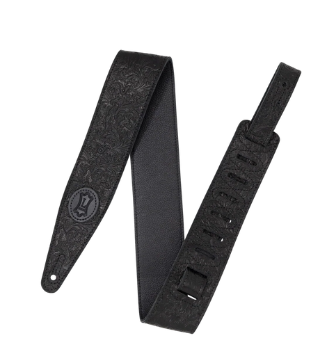 Levy's Leathers M317FCL-BLK Florentine Series Leather Guitar Strap - Black