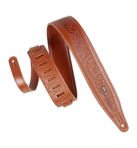 Levy's Leathers M317FG-TAN Florentine Series Leather Guitar Strap - Black