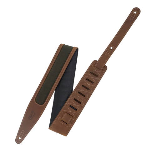 Levy's Leathers M317TRI-BRN-GRN Guitar Strap - Brown, Green