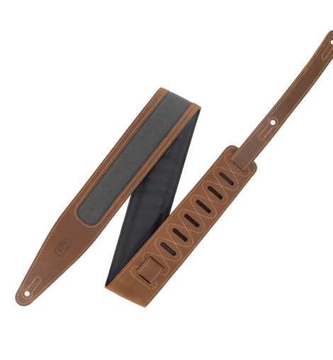 Levy's Leathers M317TRI-BRN-GRY Guitar Strap - Brown, Grey